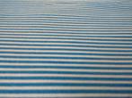 Lap stof tricot viscose stretch blauw wit streep 1,50-1,60m, Hobby en Vrije tijd, Stoffen en Lappen, Nieuw, Overige materialen