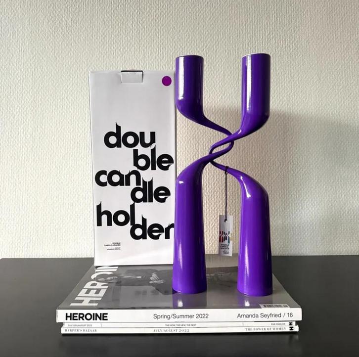 Tango kandelaar Mikaela Dörfel MENU Denemarken paars vintage, Huis en Inrichting, Woonaccessoires | Kandelaars en Kaarsen, Nieuw