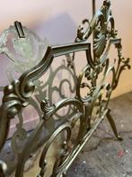 Vintage lectuurbak medsing met onyx marmeren blad, Huis en Inrichting, Woonaccessoires | Krantenbakken en Lectuurbakken, Ophalen