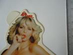 sticker oud Pinup vintage pin up 1983 Introduct retro, Verzenden, Zo goed als nieuw, Bedrijf of Vereniging