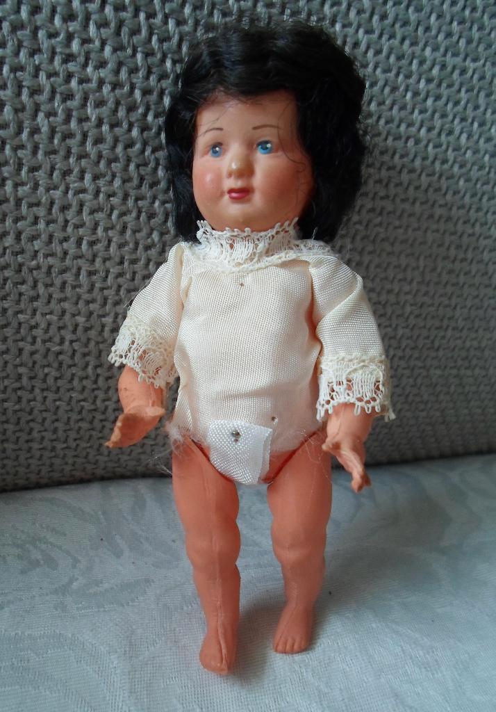 Oud Celluloid Frans popje. Petitcollin., Verzamelen, Poppen, Gebruikt, Pop, Ophalen of Verzenden