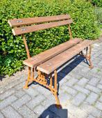 Zware tuinbank gietijzeren zijkanten 120 cm breed., Tuin en Terras, Ophalen, Nieuw, Metaal