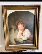 Schilderij Meisje in het venster in Lijst (Klassie, Ophalen