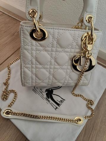 Dior lady mini bag wit schoudertasje  beschikbaar voor biedingen