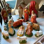 Vintage, retro kerstgroep gips, kerst 17-delig met kameel, Diversen, Kerst, Gebruikt, -, -, Ophalen of Verzenden