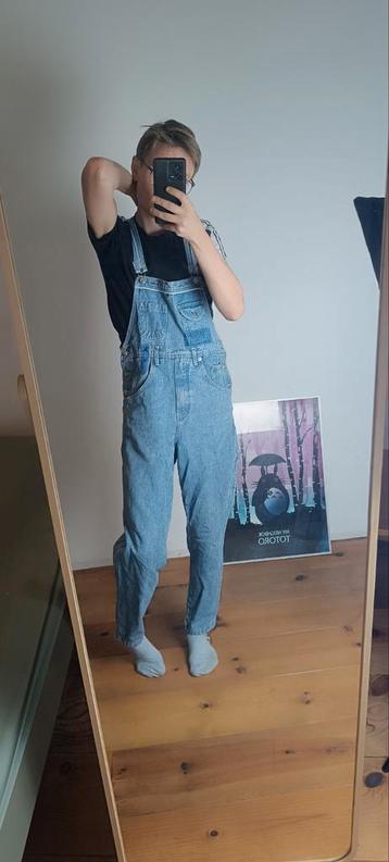 Vintage Fade Out Denim Tuinbroek Maat 158 beschikbaar voor biedingen