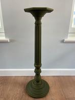 Hoge plantentafel - mosgroen met goud., Huis en Inrichting, Woonaccessoires | Zuilen en Pilaren, Ophalen of Verzenden, Zo goed als nieuw