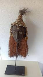 Old large wooden Astmat Head + headdress Papua nieuw Guinea, Ophalen of Verzenden