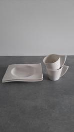 Villeroy en Boch Wave kop en schotel golvend set van 2, Huis en Inrichting, Keuken | Servies, Ophalen of Verzenden, Zo goed als nieuw