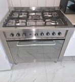 Indesit gas/elektra fornuis, Ophalen, 60 cm of meer, Zo goed als nieuw, Gas