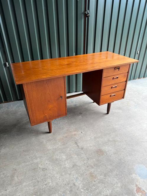 Vintage Retro Deens Design Bureau, Huis en Inrichting, Bureaus, Gebruikt, Ophalen of Verzenden