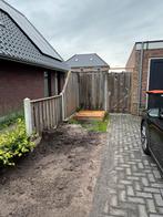 Deel schutting inclusier deur, zie omschrijving, Tuin en Terras, Schuttingen, Ophalen, Gebruikt, 6 meter of meer