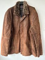 Leren jas + afneembare bontkraag/windrits, Kleding | Heren, Ophalen of Verzenden, Zo goed als nieuw, Overige maten, Bruin