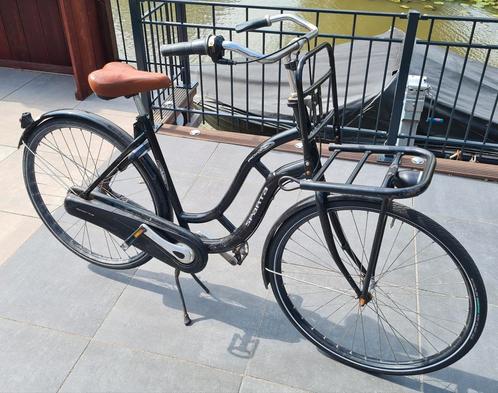 Sparta damesfiets transportfiets zwart voordrager opknapper, Fietsen en Brommers, Fietsen | Dames | Omafietsen, Gebruikt, Versnellingen