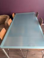 Eettafel glas 6 persoons van Enzo Luca, Ophalen, Gebruikt, 50 tot 100 cm, Vijf personen of meer