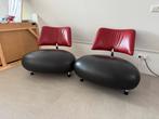 2 Leolux Pallone Fauteuils, Huis en Inrichting, Fauteuils, Ophalen, Zo goed als nieuw, Leer, 75 tot 100 cm