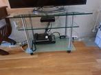 TV meubel van glas, Ophalen, 50 tot 100 cm, Minder dan 100 cm, 25 tot 50 cm