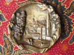 Mooi zwaar antiek muntenschaaltje uit België 11 cm. uit 1900, Antiek en Kunst, Antiek | Koper en Brons, Ophalen of Verzenden, Koper