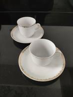 Winterling kop en schotel wit met goud versiering twee stuks, Ophalen of Verzenden, Zo goed als nieuw, Porselein, Kop en/of schotel