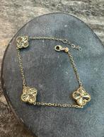 Prachtige 14k gouden Klavertje armband, Sieraden, Tassen en Uiterlijk, Kettingen, Ophalen of Verzenden, Nieuw, Goud