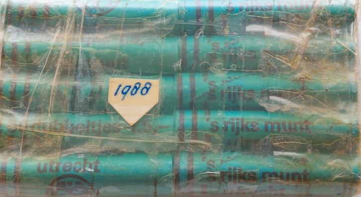 Muntrol 50 dubbeltjes 1988 unc., Postzegels en Munten, Munten | Nederland, Setje, 10 cent, Koningin Beatrix, Ophalen of Verzenden