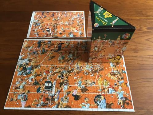 Heye Cartoon Puzzel Blachon Crazy Tennis 500 stukjes, Hobby en Vrije tijd, Denksport en Puzzels, Zo goed als nieuw, Legpuzzel