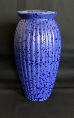 Vintage West Germany vaas blauw, Gebruikt, Blauw, Aardewerk of Porselein, Ophalen of Verzenden