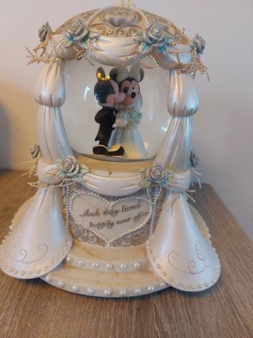 ZGAN orginele Disney Mickey en Minnie wedding snowglobe 2008 beschikbaar voor biedingen
