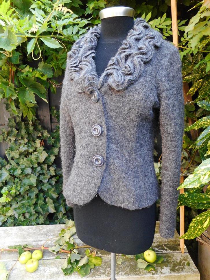 .Wolvilten Jasje Realize M, Kleding | Dames, Jasjes, Kostuums en Pakken, Gedragen, Jasje, Maat 38/40 (M), Grijs, Ophalen of Verzenden