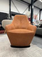 Nieuw Leolux Cantate Draai fauteuil Danza bruin leer Stoel