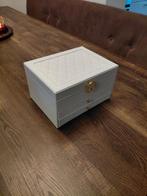 Sieradendoos met lades en slot., Sieraden, Tassen en Uiterlijk, Beautycases, Ophalen of Verzenden, Nieuw, Wit, Met slot
