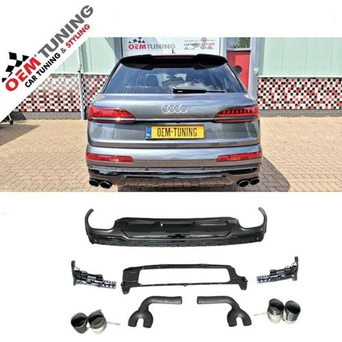 Q7 Diffuser| Audi | Voor S-line Achterbumper | 19-22 | Black, Auto diversen, Tuning en Styling, Ophalen of Verzenden