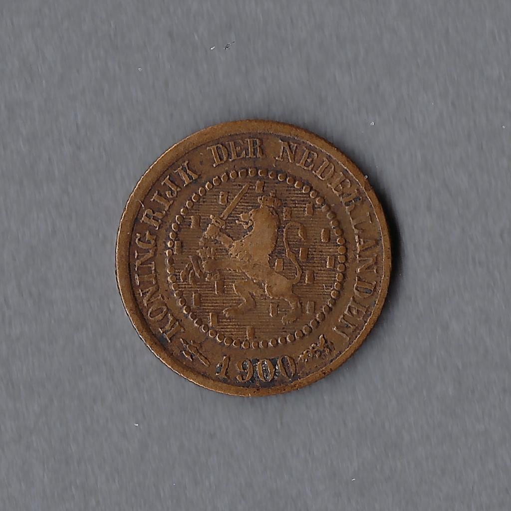 1/2 (halve) cent 1900 Wilhelmina, Postzegels en Munten, Munten | Nederland, Ophalen of Verzenden, Koningin Wilhelmina, Overige waardes