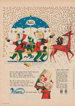 retro reclame 1963 Venz hagelslag Kerstmis rendieren, Verzenden, Overige typen