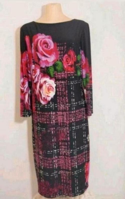 Jurk met rozendessin van Joseph Ribkoff, Kleding | Dames, Jurken, Zo goed als nieuw, Maat 42/44 (L), Overige kleuren, Verzenden