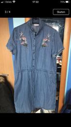mooi lycocell jurkje jeanskleur Trendone 42/44 zgan, Maat 42/44 (L), Zo goed als nieuw, Knielengte, Verzenden
