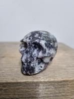Skull / schedel van fluoriet in kwarts, Verzamelen, Mineralen en Fossielen, Ophalen of Verzenden, Mineraal
