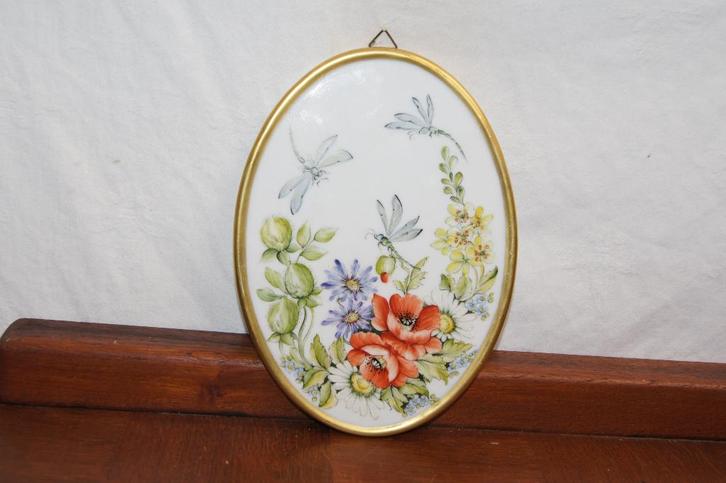 Ovaal porselein schilderijtje, Antiek en Kunst, Curiosa en Brocante, Ophalen of Verzenden