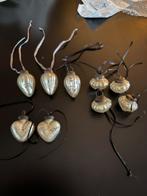 Mini kersthangers zilver craquelé kerstballen, Ophalen of Verzenden, Nieuw