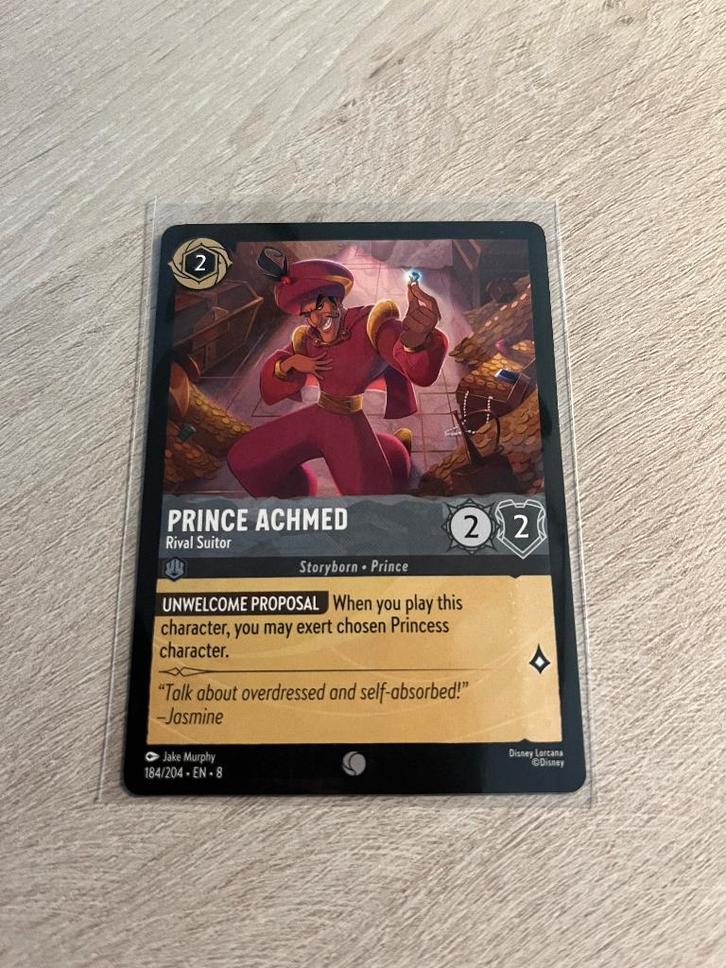 Prince Achmed 184/204 | Reign of Jafar | Lorcana, Hobby en Vrije tijd, Verzamelkaartspellen | Overige, Nieuw, Losse kaart, Ophalen of Verzenden