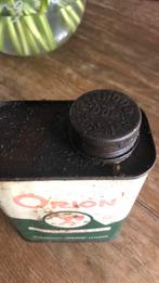 Oud olieblik van een liter Orion tweetactolie R.H Zaandam, Verzamelen, Verpakking, Gebruikt, Ophalen of Verzenden