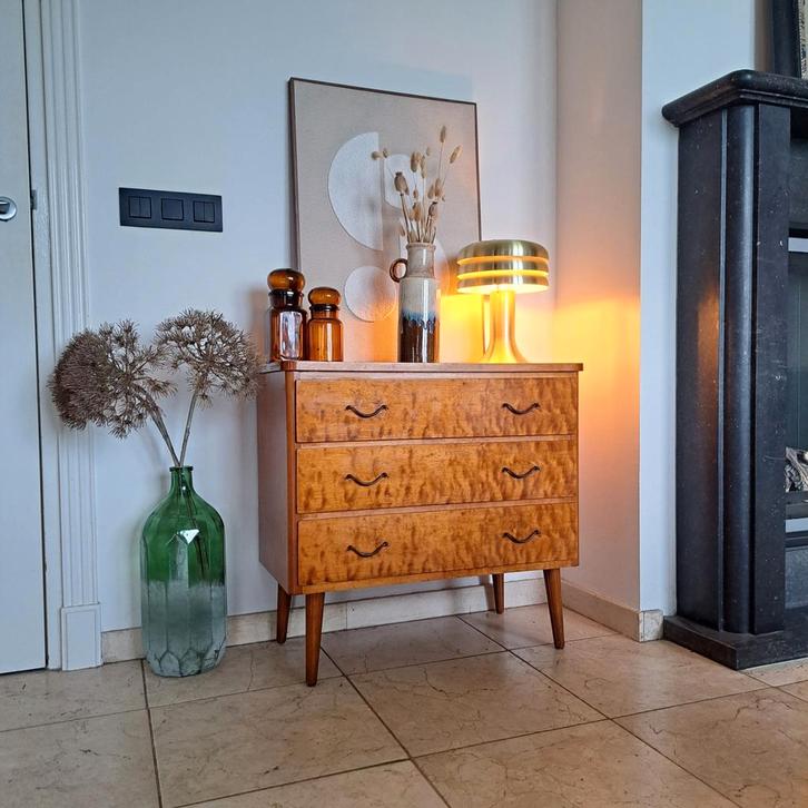 Vintage Mid-Century Ladekast, Jaren '60, Huis en Inrichting, Kasten | Ladekasten, Gebruikt, Minder dan 100 cm, 50 tot 100 cm, 25 tot 50 cm