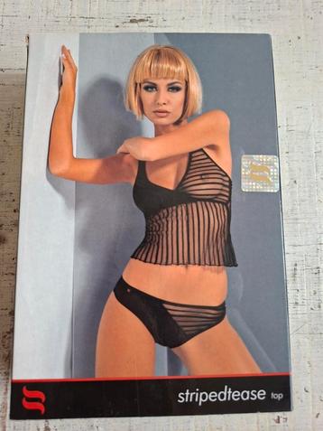 Obsessive Stripedtease Setje - Zwart beschikbaar voor biedingen