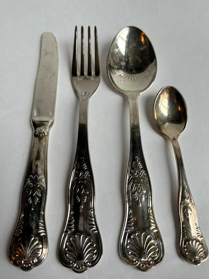 Vintage Bestek 51 delige compleet verzilverd, Antiek en Kunst, Antiek | Bestek, Ophalen of Verzenden