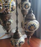 Oosterse mozaïeklamp met 5 lampen., Antiek en Kunst, Antiek | Lampen, Ophalen of Verzenden
