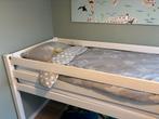 Witte Halfhoogslaper, Kinderen en Baby's, Kinderkamer | Bedden, Ophalen, 85 tot 100 cm, Gebruikt, Hoogslaper of Stapelbed