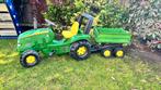John Deere traktor met kiep aanhanger, Kinderen en Baby's, Speelgoed | Buiten | Skelters, Overige merken, Met kar of aanhanger