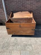 Antieke grote boekenkist, Huis en Inrichting, Woonaccessoires | Kisten, Gebruikt, 50 tot 75 cm, Eikenhout, Ophalen of Verzenden
