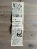 Voetbal krantenartikel Nederland Fadrhonc oktober 1973, Verzamelen, Ophalen of Verzenden, Knipsel(s)