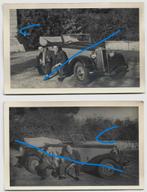 Lancia Belna cabriolet lot 2x fotokaart prewar auto oldtimer, Verzamelen, Ansichtkaarten | Themakaarten, Ophalen of Verzenden